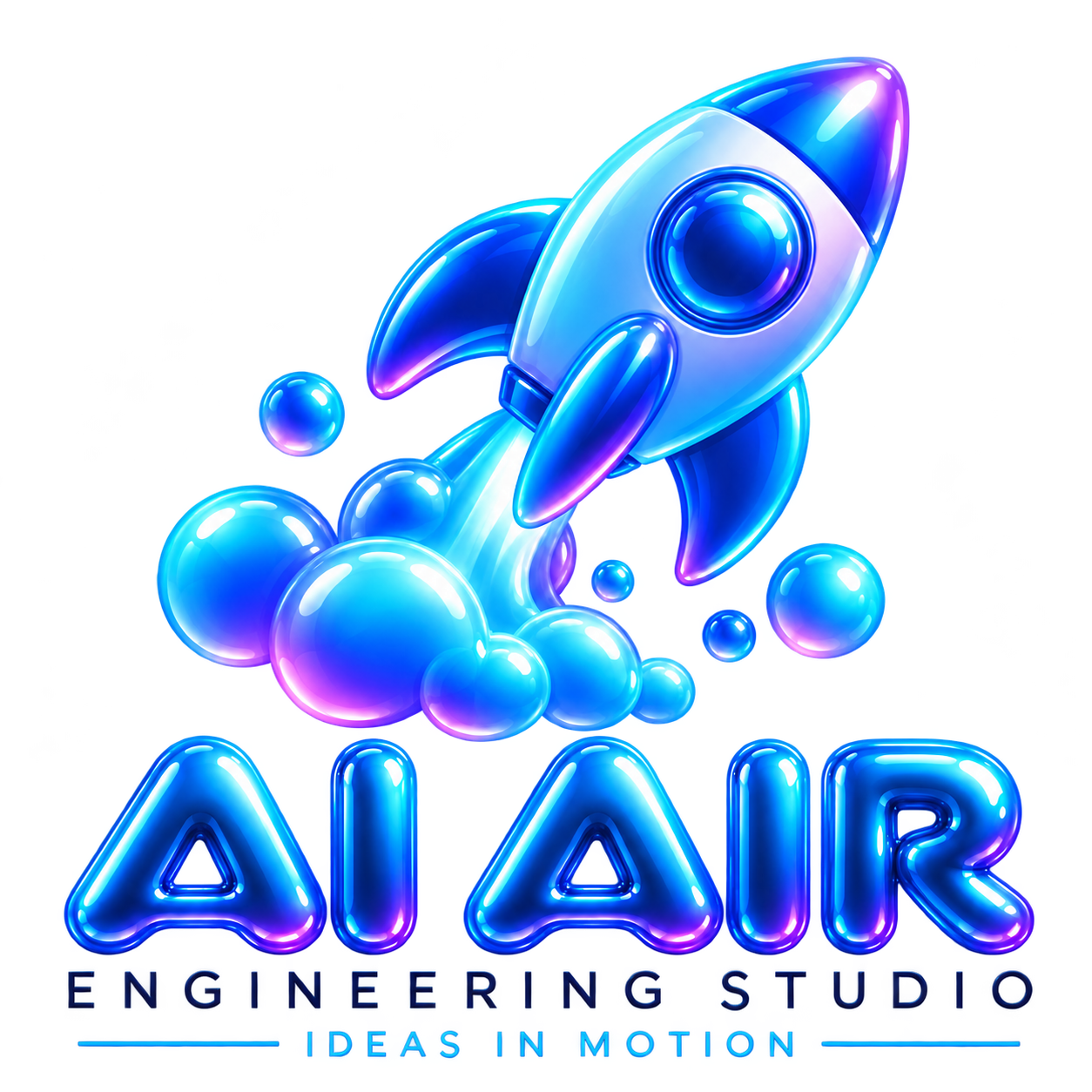 Official AI Air Engineering Studio thumbnail on transparent background.